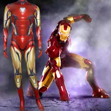 Avengers Iron Man Mark 85 Cos Jumpsuit Cosplay Costume Suit Adult Kids Halloween