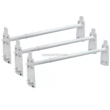 Heavy Duty 3 Bar Roof Ladder Rack For Van Adjustable Steel For Ford GMC Chevy