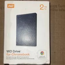 WD Portable HDD External 2TB Storage Hard Drive For Windows Mac & Chromebook