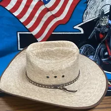 Resistol 7 1/8 Cowboy Hat, Genuine Mexican Palm Vintage