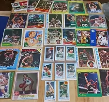 BOSTON CELTICS 35+ LOT LARRY BIRD HEAVY w/'80-81 RC PANEL, COWENS, HAVLICEK.