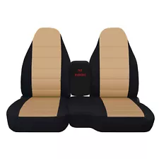 60/40 High Back Bench For 1998 - 2003 Ford Ranger Front Seat Cover Black & Tan