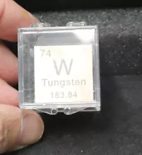 Tungsten Metal 25.4 ~ 1 Inch Density Cube 99.95% NOT ALLOY ~ FREE SHIPPING