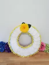 Diaper Wreath, Curved Diapers, Tissue Fringe, Artificial Flowers -Customizable