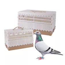 Plastic Folding Pigeon Cage, Portable Pet Bird Travel Cage Carrier Pigeon Cag...