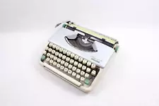 SALE! - Olympia Splendid 33 Cream & Silver Typewriter, Vintage, Mint Condition,