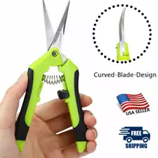 New CURVED BLADE TRIMMING SCISSORS Bud Pruning Shears Plant Sharp Trimmer