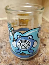 Pokemon Poliwhirl Welch's Glass Jelly Jar #61 1999 Nintendo Vtg