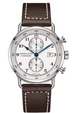 New Hamilton Khaki Navy Pioneer Auto Chrono Silver Dial Men's Watch H77706553