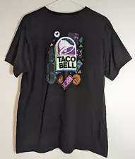 Men's XL Taco Bell Restaurant 3 Button Graphic Polo Shirt Official Work Merch