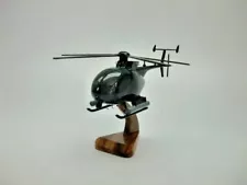 MH-6 Little Bird MH6 Helicopter Desktop Kiln Dry Wood Model Free Shipping New