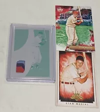 Stan Musial 1/1 Printing Plate 3 Color Patch & (2) Diamond Kings (3) Card Lot!