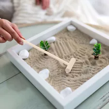 7pcs Zen Sandbox Sand Rake Mini Bamboo Rakes Zen Garden Accessories Zen Sandbox