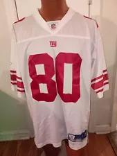 Reebok NFL Equipment NY Giants 80 Men's Large White Players Length +2 Jersey.