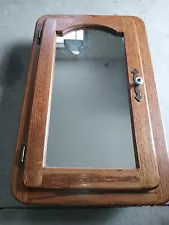 16 X26 Oak Medicine Cabinet with mirror 3 Shelves