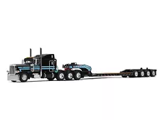 Peterbilt 389 with 63" Mid-Roof Sleeper and Fontaine Magnitude Lowboy Trailer