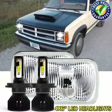 2pcs For Dodge Dakota 1987-1990 Truck Pair 4x6" LED Headlights Hi-Lo Beam DOT