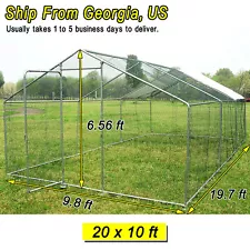 20x10 ft Chicken Coops Run Cage Backyard Hen House Poultry Rabbit Cage & Cover