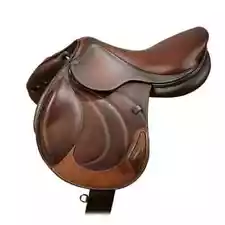 English Close Contact Leather Horse Saddle All Purpose Brown Leather Jumping