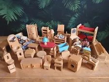 Joblot Dolls House Furniture Wooden Great Collection Of Play Toys For Children