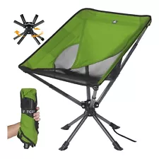 TCEK Swivel Portable Chair Compact Folding Chair for Adults Outdoor up to 300lbs