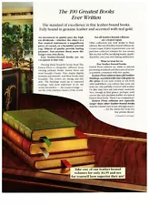 Easton Press 100 Greatest Works Leather Bound Editions Vintage 1990 Print Ad