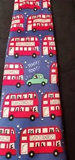 Double Decker London Bus Men's Tie Rack Ian Heath 100% Silk Made In Italy