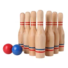 Premium Wooden Lawn Bowling Mini-Ball Set - For Indoor and Outdoor Use