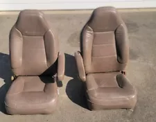 New Listing1992-1996 Ford F150 F250 F350 Bronco Front Rh LH Bucket Seat Mocha Tan Leather