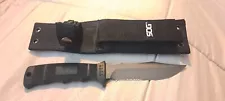 SOG Seal Pup Fixed Blade Knife w/ Nylon Sheath - Black Handle