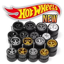 1/64 Scale 5 SPOKE v7 Staggered Real Rider Wheels Rims Tire Set Custom Hot Wheel