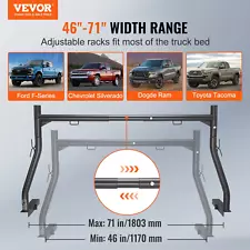 Truck Rack, 46-71inch Extendable Truck Ladder Rack, 800 lbs