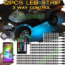 12X RGB LED Light Neon Under Body Glow Strip For Club Car EZGO Yamaha Golf Cart