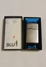 Zippo Blu2 "DUSTED CHROME" Butane Blue Flame Lighter EXTREMELY RARE for cigars