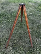 Vintage Wooden Tripod Adustable Wood Legs Camera Lamp Photograph Legs