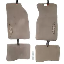 Ford Mustang 1999-2004 OEM Floor Mats 4 Piece Carpet Tan Embroidered Logo