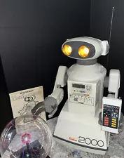 Tomy Omnibot 2000 Robot Fully Functioning! With Remote , Manual And Battery