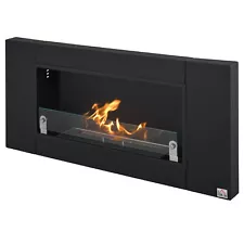 Wall Stainless Steel Ventless Ethanol Fireplace Heater for Living Room Bedroom