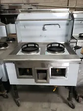 2 Hole 2 Burner Chinese Wok Range 13"-13" 44"L NSF & CSA NEW INSTOCK MADE IN USA