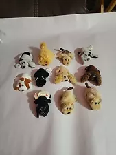 Lot Of 11 Vintage 1990s Mini Pound Puppies Animals 3” Plush With Tags Rares