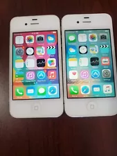 Lot of 2 Apple iPhone 4S A1387 8GB White ( AT&T /Sprint )