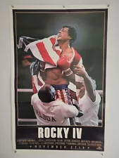 Rocky IV 4 Original 1985 Authentic Movie Theater Teaser Poster Boxing 27x41