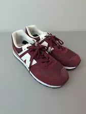 NEW BALANCE Men's Sz 12 Burgundy White Classics 574 Smeakers