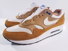 Nike Air Max 1 Premium Curry [908366-700] 2018 Brown White Suede Shoes Men 9.5