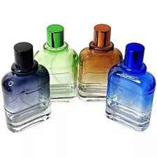 100ml 3.4oz clear gradient colored glass spray empty perfume bottles decant