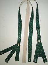 Civil War Suspenders GREEN for TALL Period Hand Crank Machine Confederate Union