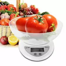 LCD Digital Kitchen Scale with Bowl 11LBS Electronic Weight Diet Food Balance