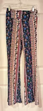 No Boundaries Bell Bottom Leggings Hippie Boho SZ M Stretchy Bohemian