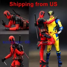 US! ZD Toys Deadpool & Wolverine Action Figures Movable Joints Collectible Model