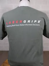 CRIMSON TRACE LASERGRIPS SHIRT Med Green Helping Badguys Make Informed Decisions